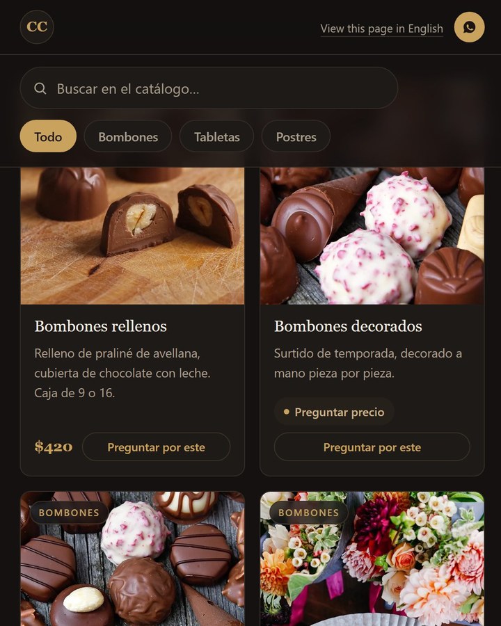 Elegante catalog in the Onyx palette
