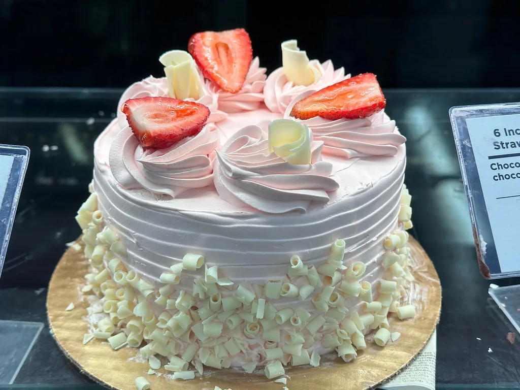 Pastel de fresas con crema